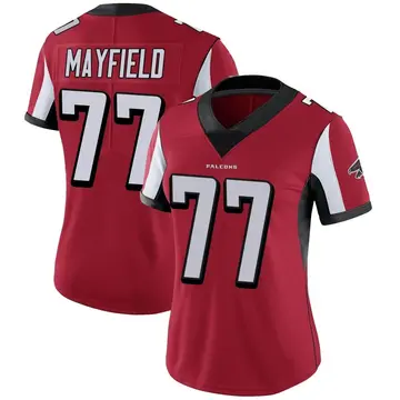 Women's Nike Atlanta Falcons Jalen Mayfield Red Team Color Vapor Untouchable Jersey - Limited