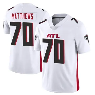 Nike Atlanta Falcons No70 Jake Matthews White Men's Stitched NFL Vapor Untouchable Limited Jersey